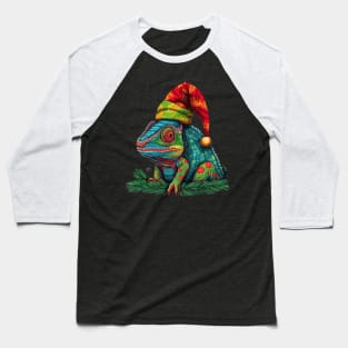 Chameleon Christmas Baseball T-Shirt